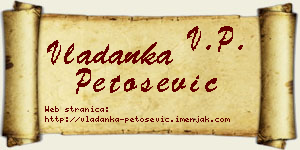 Vladanka Petošević vizit kartica